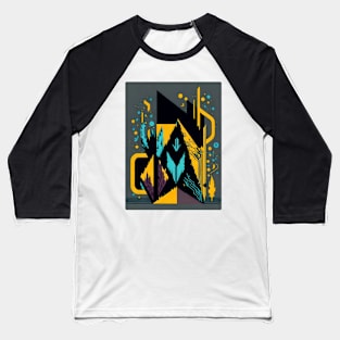 Abstract Colorful Mountain Baseball T-Shirt